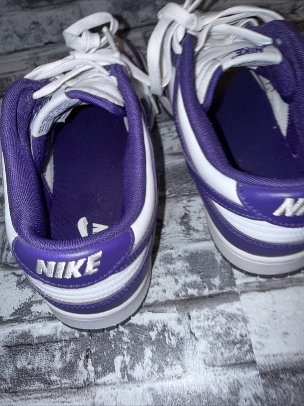 Used Nike Dunk Low Retro White Court Purple Men's Sneaker DD1391-104 Low Sz 11M - Picture 7 of 12